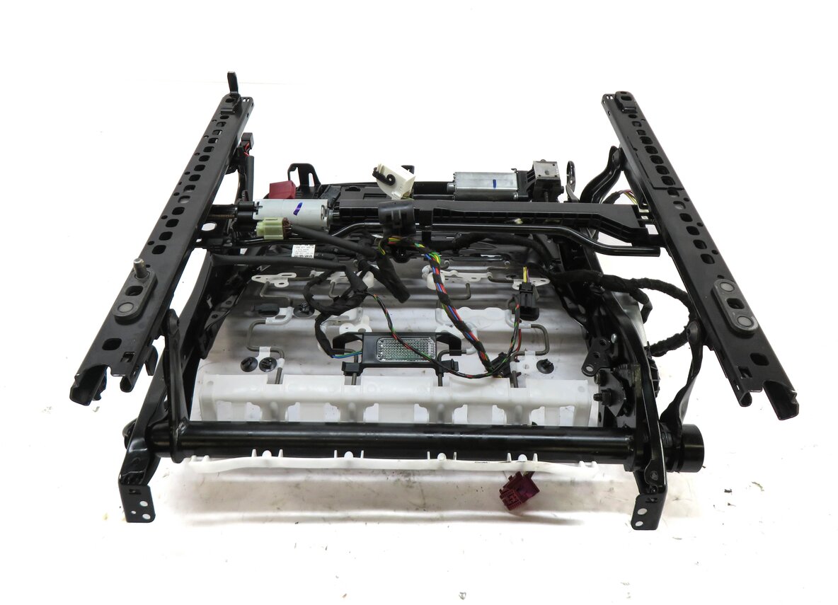 Thumbnail 4: 17-22 AUDI Q7 4M FRONT LEFT DRIVER SEAT TRACK & MOTORS (w/ HEAT MEMORY w/o VENT)