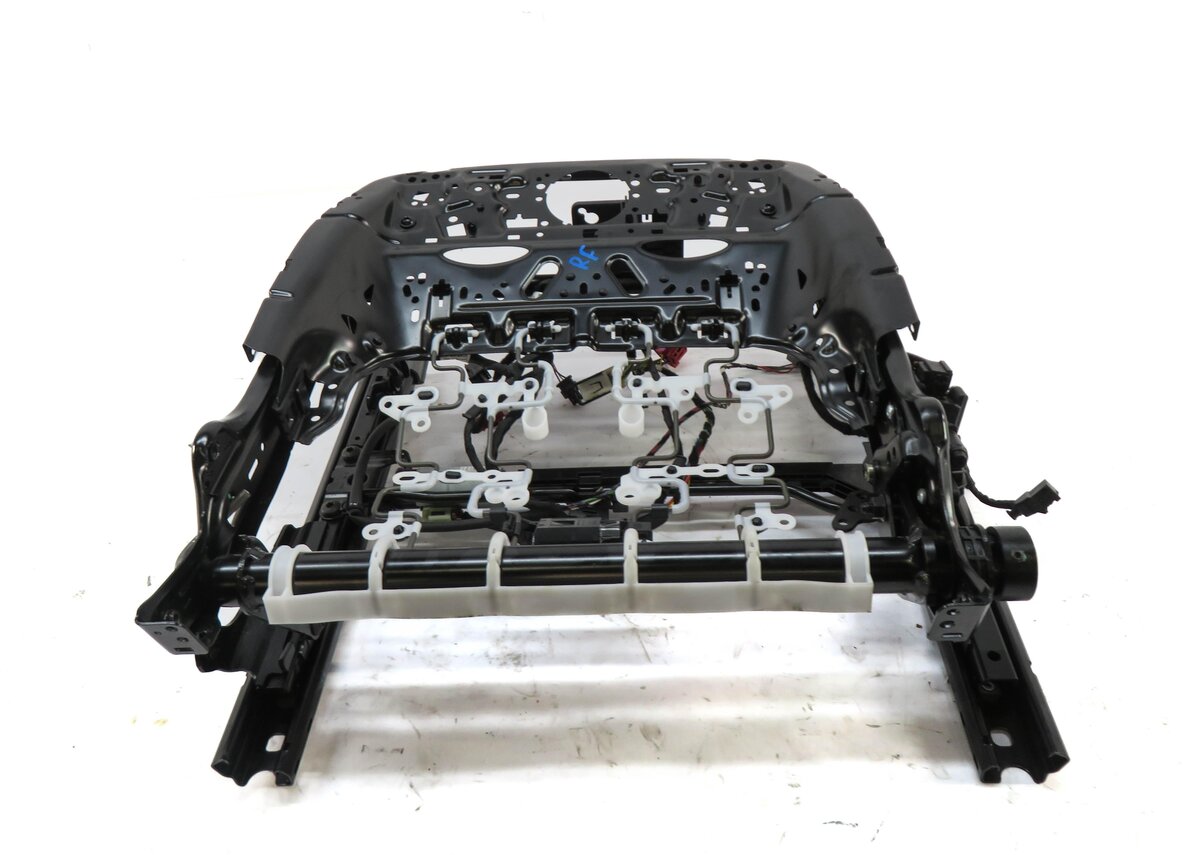 Thumbnail 2: 17-22 AUDI Q7 4M FRONT RIGHT PASSENGER SEAT TRACK w/ MOTORS (NO VENT or MEMORY)