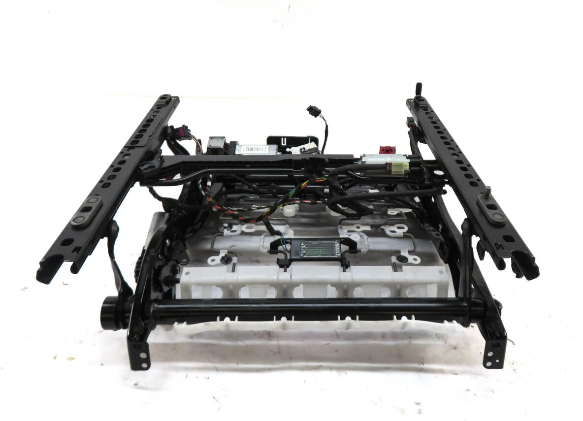 Thumbnail 5: 17-22 AUDI Q7 4M FRONT RIGHT PASSENGER SEAT TRACK w/ MOTORS (NO VENT or MEMORY)