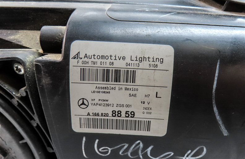 Thumbnail 10: 2013-2016 MERCEDES GL350 GL450 GL550 (X166) LEFT HALOGEN HEADLIGHT LIGHT LAMP