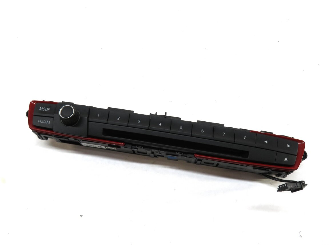 Thumbnail 1: 2012 BMW 335i (F30) RADIO STEREO CD CONTROL SWITCH BUTTON PANEL (BLACK w/ RED)