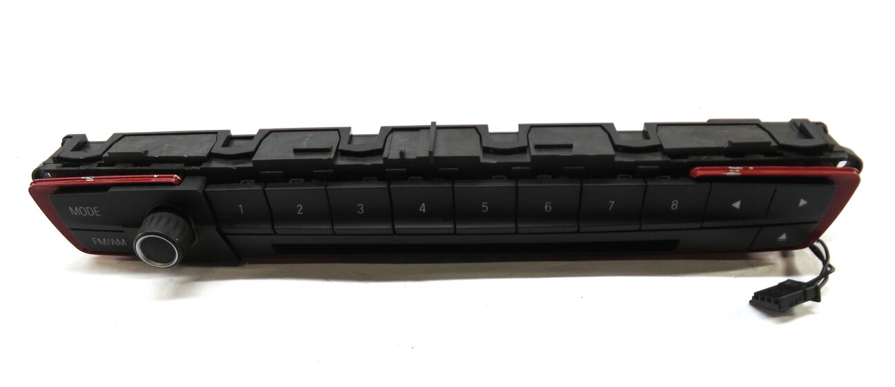 Thumbnail 4: 2012 BMW 335i (F30) RADIO STEREO CD CONTROL SWITCH BUTTON PANEL (BLACK w/ RED)