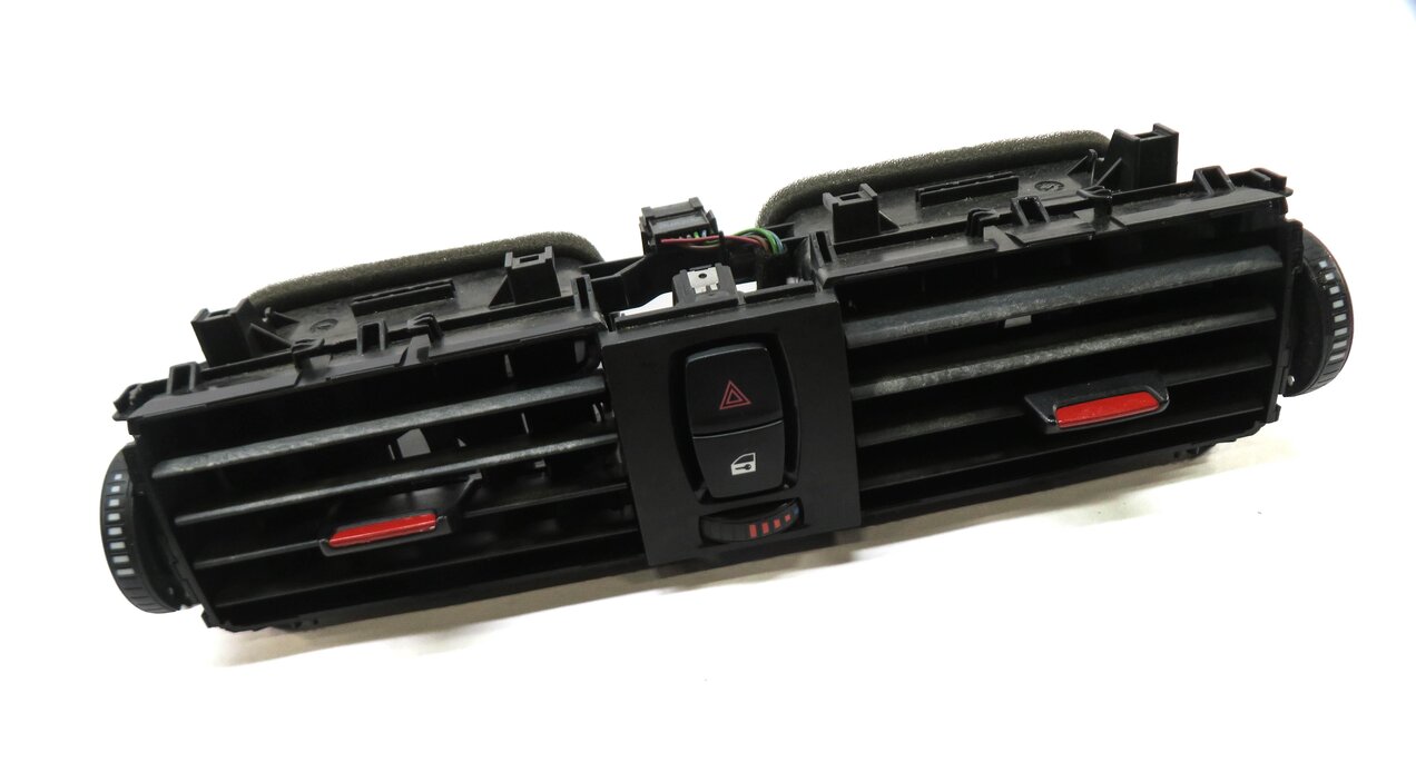 2012 BMW 335i (F30) FRONT CENTER DASH HVAC A/C HEATER AIR VENT (BLACK w/ RED)