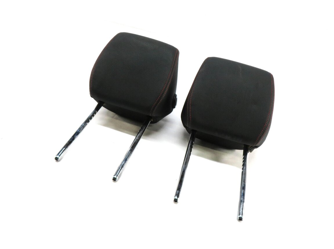 Thumbnail 1: 2012 BMW 335i (F30) FRONT LEFT & RIGHT SEAT HEADREST SET/2 (BLACK w/ RED TRIM)