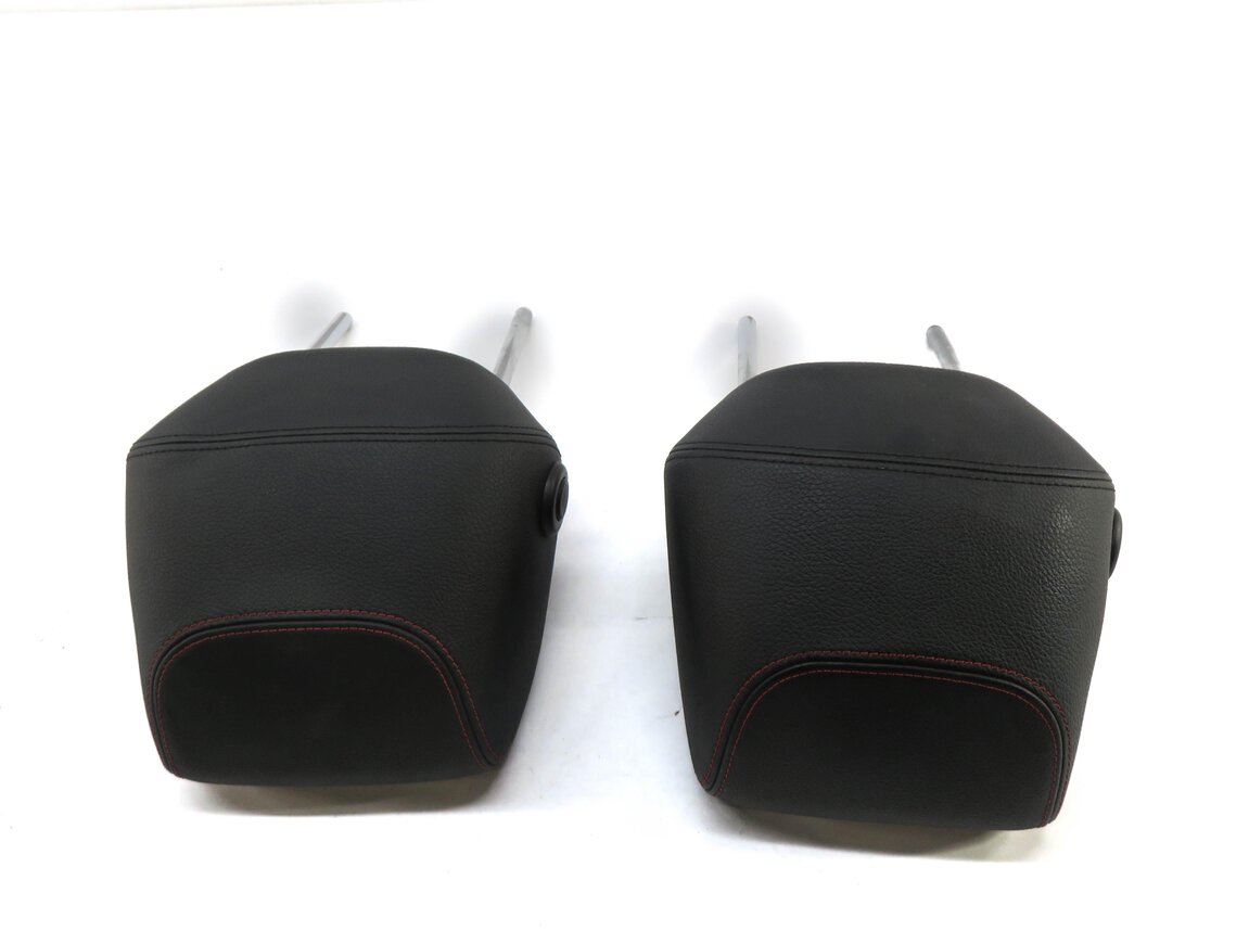 Thumbnail 4: 2012 BMW 335i (F30) FRONT LEFT & RIGHT SEAT HEADREST SET/2 (BLACK w/ RED TRIM)