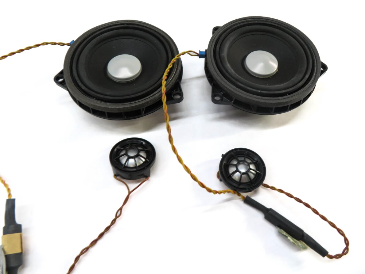 Thumbnail 5: 2012 BMW 335i F30 FRONT REAR LEFT RIGHT DOOR DASH DECK HARMAN KARDON SPEAKER SET