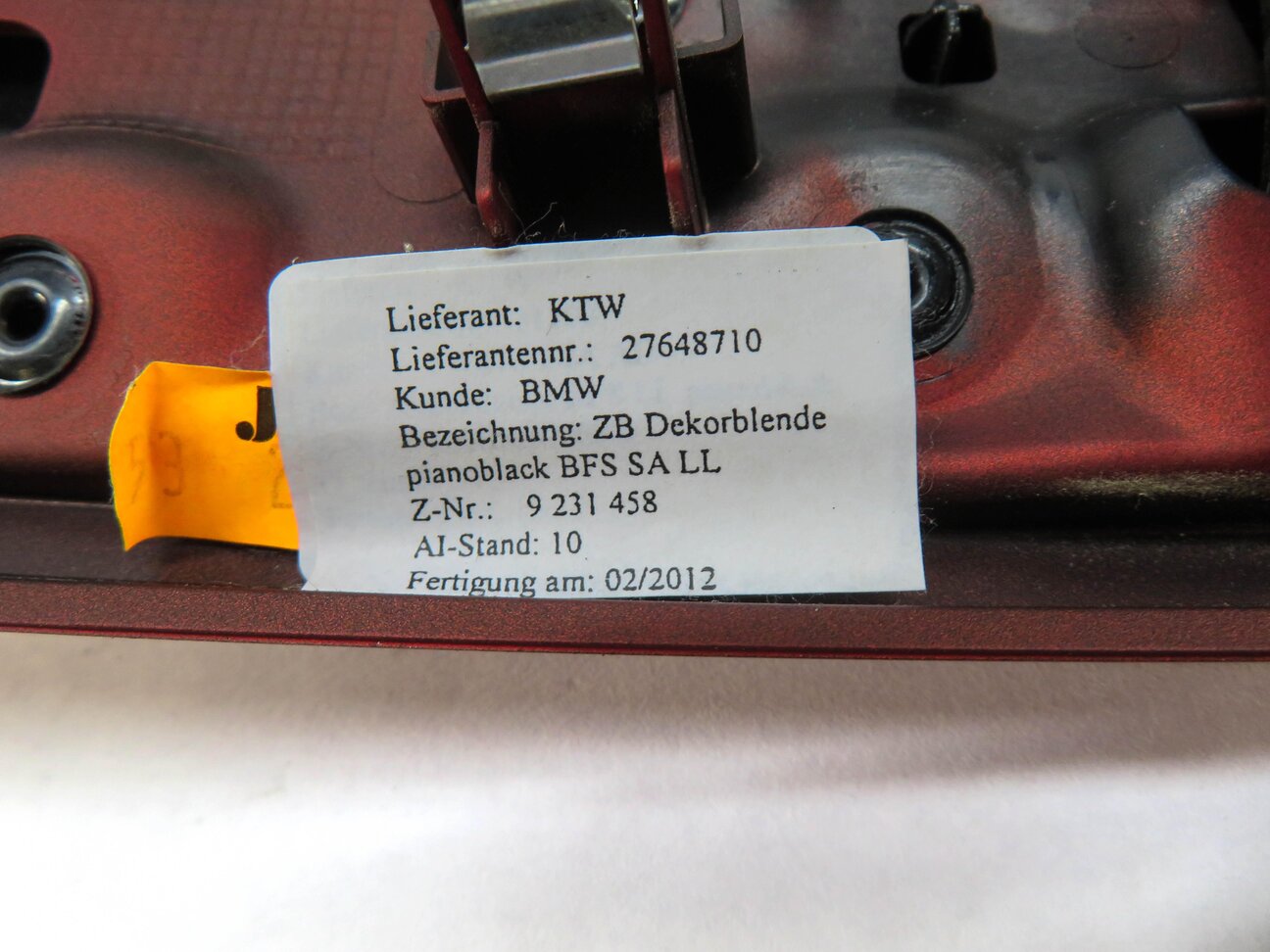 Thumbnail 12: 2012 BMW 335i F30 FRONT REAR LEFT RIGHT DOOR DASH CONSOLE TRIM SET (BLACK & RED)