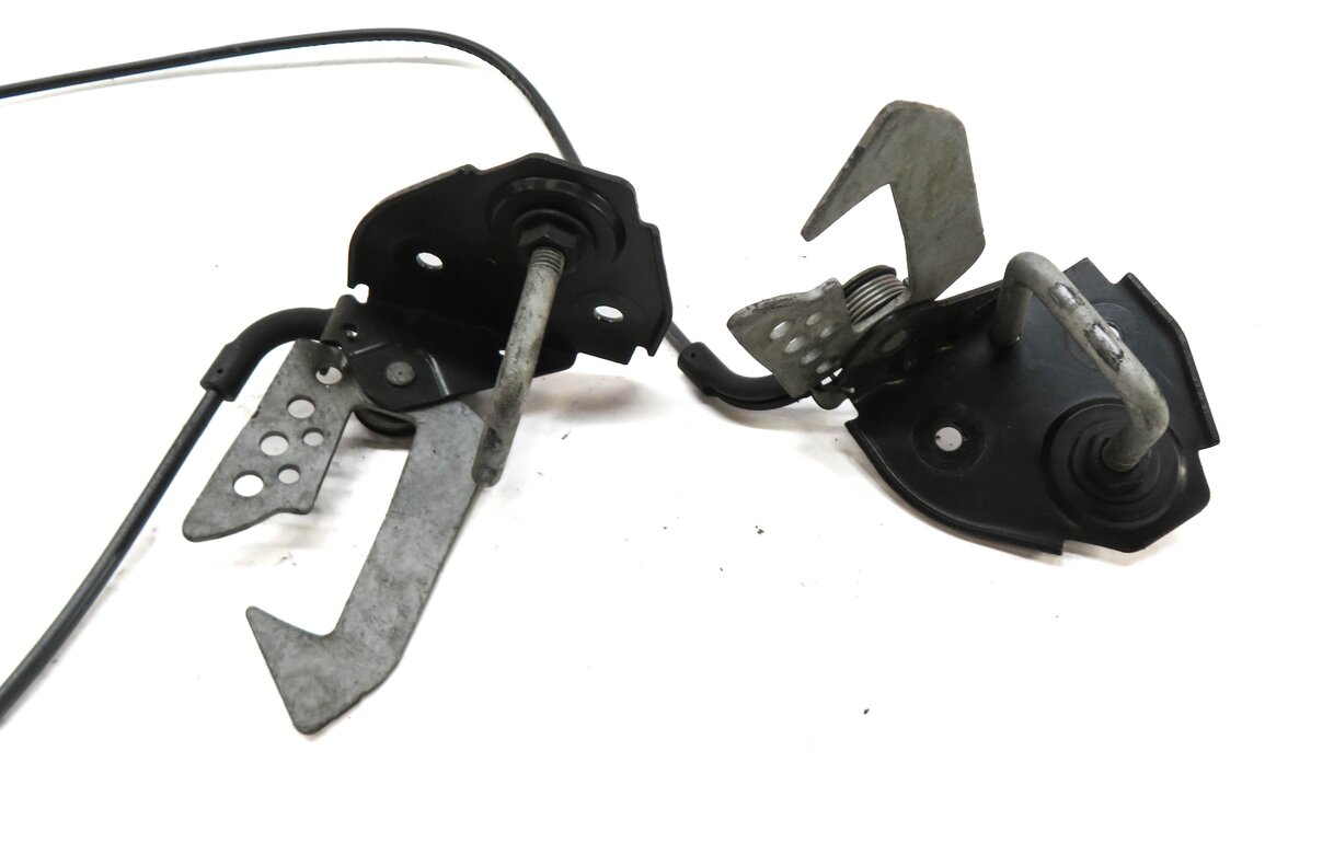 Thumbnail 3: 2011 BMW 535i F10 FRONT LEFT RIGHT HOOD SAFETY CATCH LATCH & RELEASE LEVER CABLE