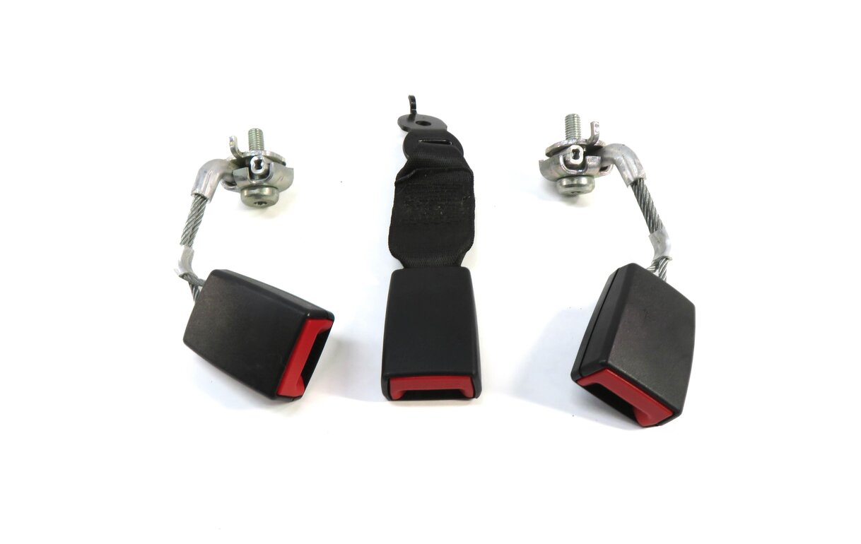 Thumbnail 2: 2011 BMW 535i F10 REAR LEFT RIGHT CENTER SEATBELT BUCKLE RECEIVER SET/3 (BLACK)
