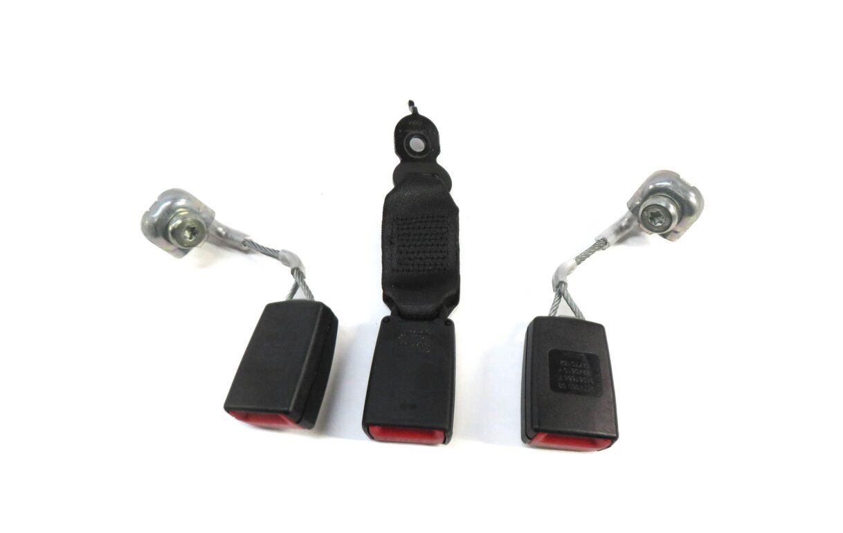 Thumbnail 3: 2011 BMW 535i F10 REAR LEFT RIGHT CENTER SEATBELT BUCKLE RECEIVER SET/3 (BLACK)