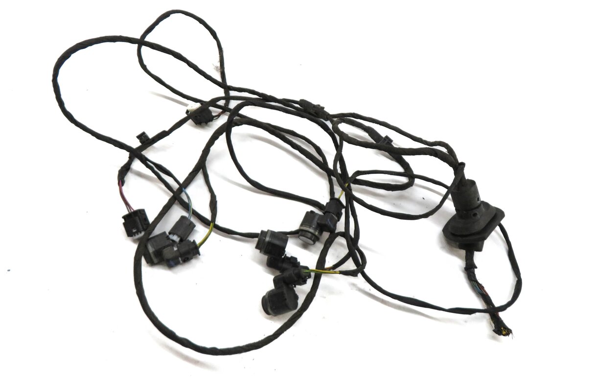 2011 BMW 535i (F10) REAR PARK ASSIST PDC SENSOR SET/4 (SILVER) w/ WIRE HARNESS