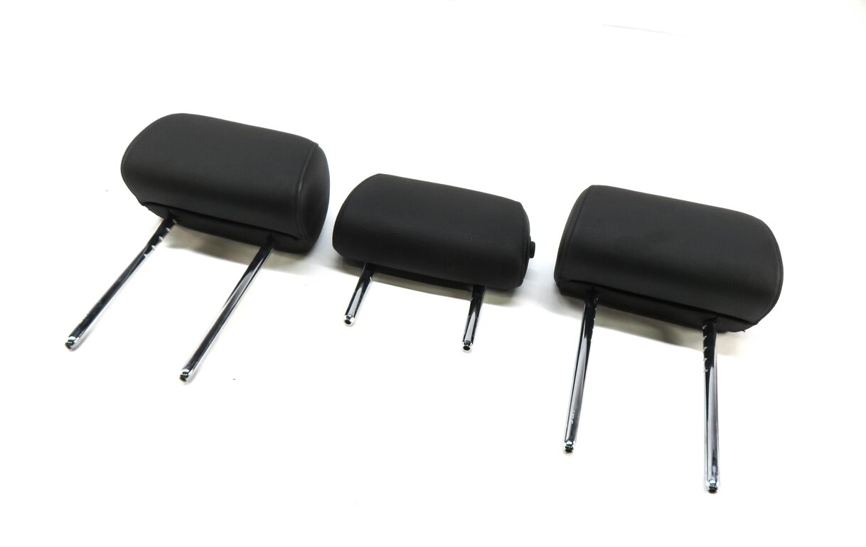 2011 BMW 535i (F10) REAR LEFT RIGHT CENTER SEAT HEADREST SET/3 (BLACK LEATHER)