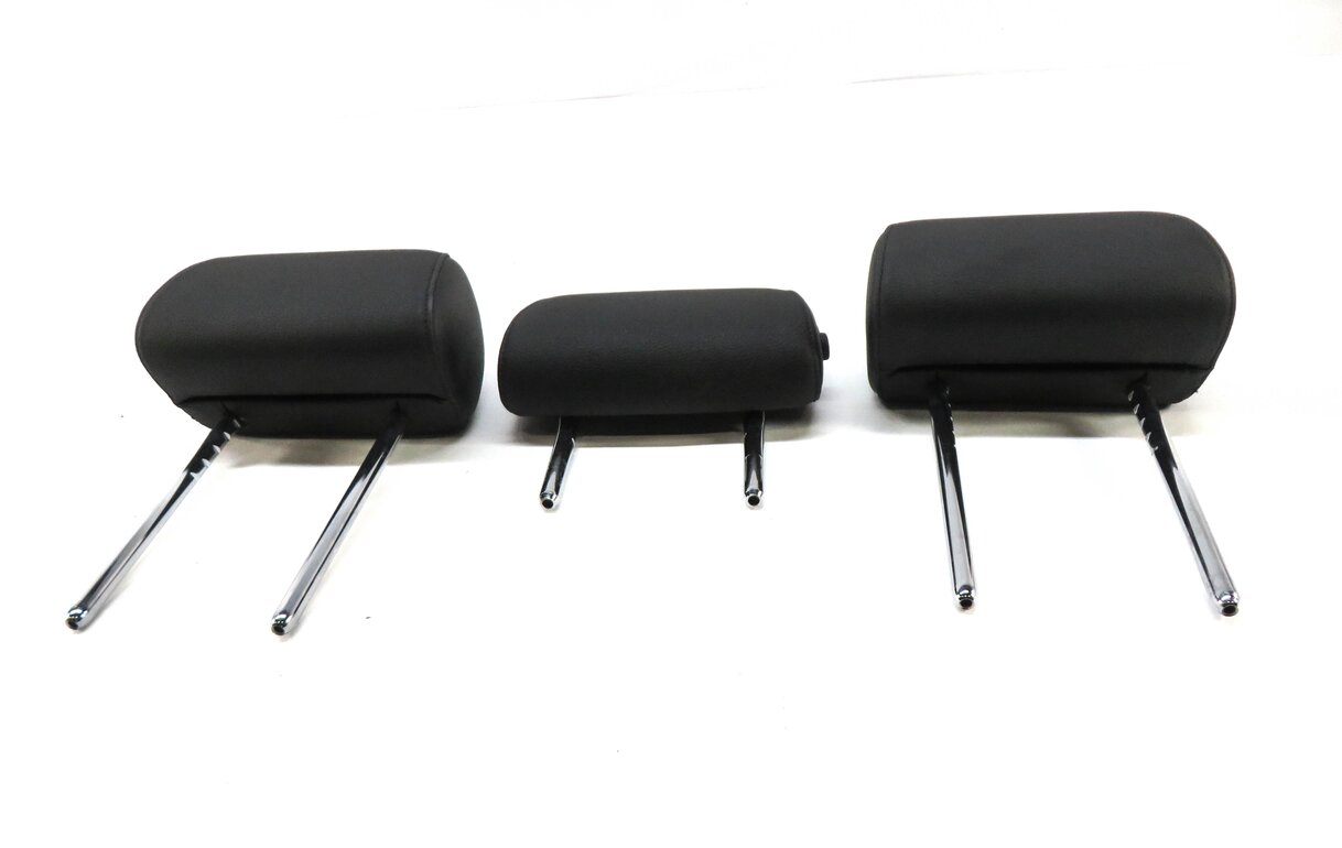 Thumbnail 2: 2011 BMW 535i (F10) REAR LEFT RIGHT CENTER SEAT HEADREST SET/3 (BLACK LEATHER)