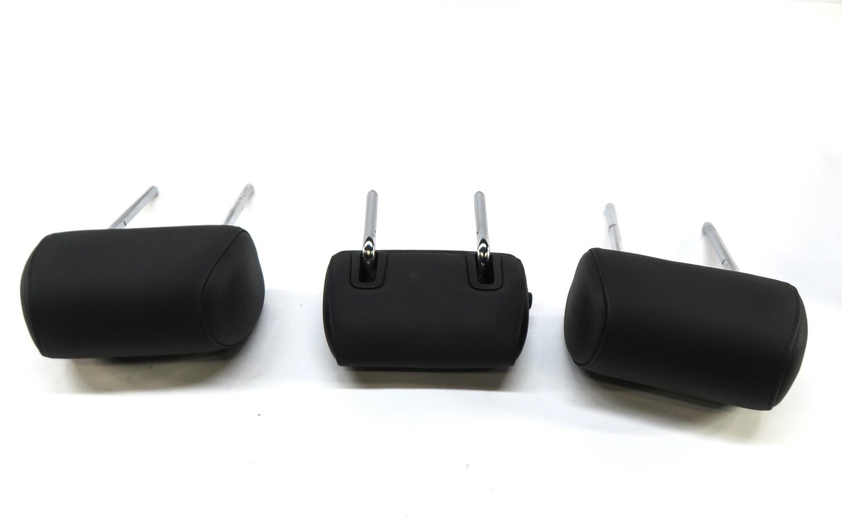 Thumbnail 4: 2011 BMW 535i (F10) REAR LEFT RIGHT CENTER SEAT HEADREST SET/3 (BLACK LEATHER)