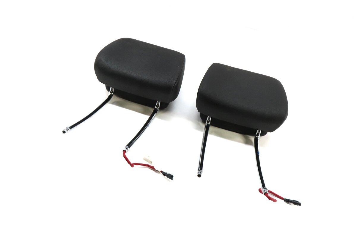 2011 BMW 535i F10 FRONT LEFT & RIGHT SEAT HEADREST SET/2 (BLACK DAKOTA LEATHER)