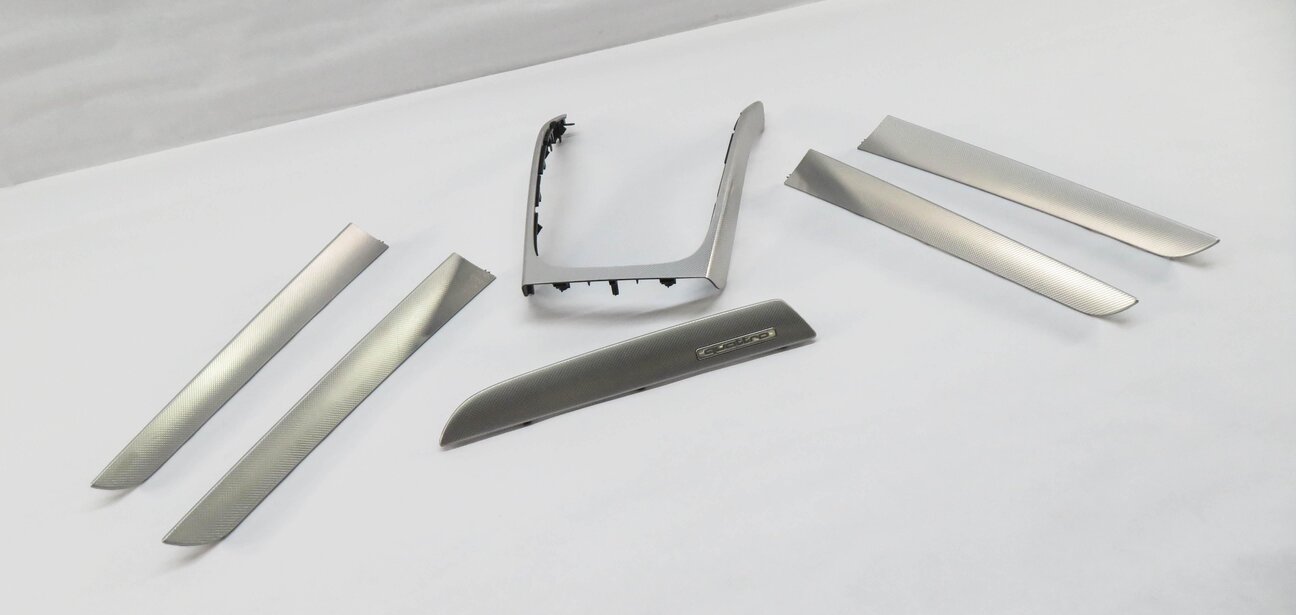 2013 AUDI A4 (B8 8K) FRONT REAR LEFT RIGHT DOOR CONSOLE DASH ALUMINUM TRIM SET/6