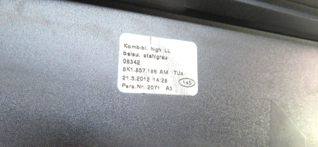 Thumbnail 6: 2013 AUDI A4 (B8 8K) FRONT DASHBOARD SPEEDOMETER NAVIGATION TRIM (GRAY & BLACK)