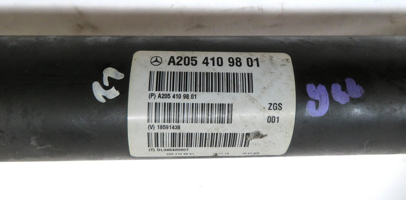 Thumbnail 4: 2015-2017 MERCEDES C300 (W205) AWD REAR DRIVESHAFT DRIVELINE DRIVE LINE SHAFT