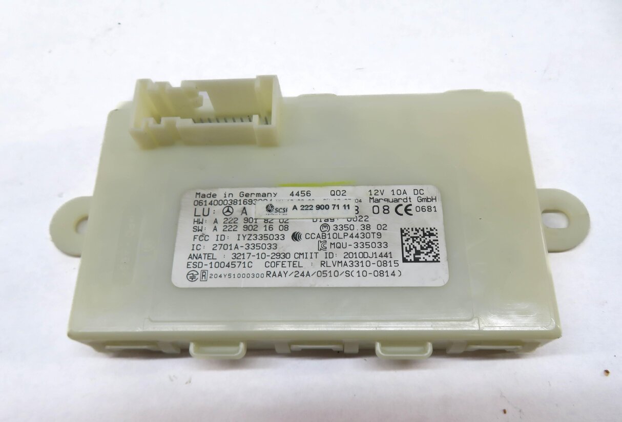 Thumbnail 2: 2015-2019 MERCEDES C300 C400 GLC300 S400 S550 (W205 W222 X253) KEYLESS GO MODULE