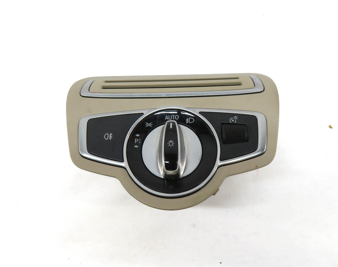 Thumbnail 2: 2015-2021 MERCEDES C300 C400 C43 (W205) HEADLIGHT SWITCH w/ TRIM (BEIGE)