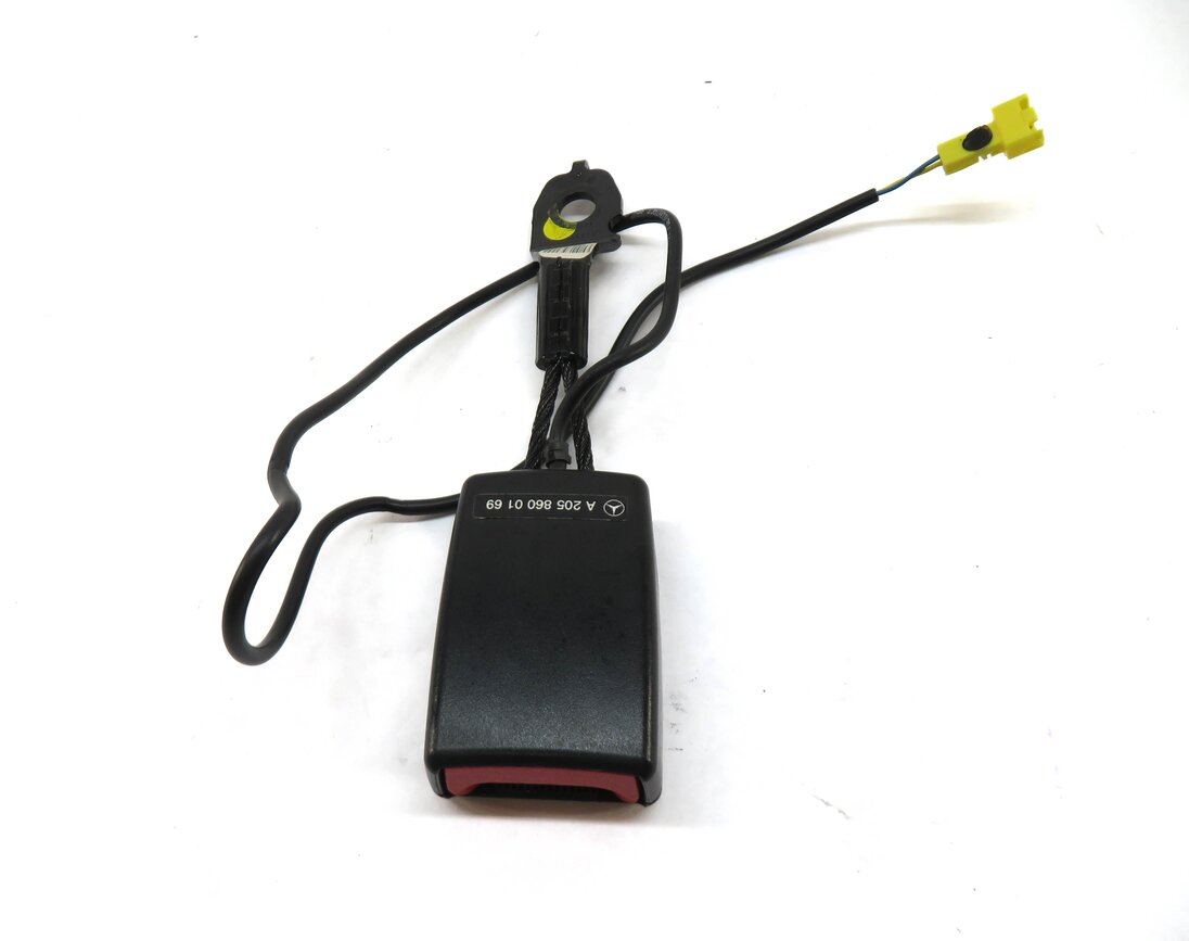 Thumbnail 2: 15-21 MERCEDES C GLC (W205 X253) RIGHT FRONT PASSENGER SEATBELT RECEIVER (BLACK)