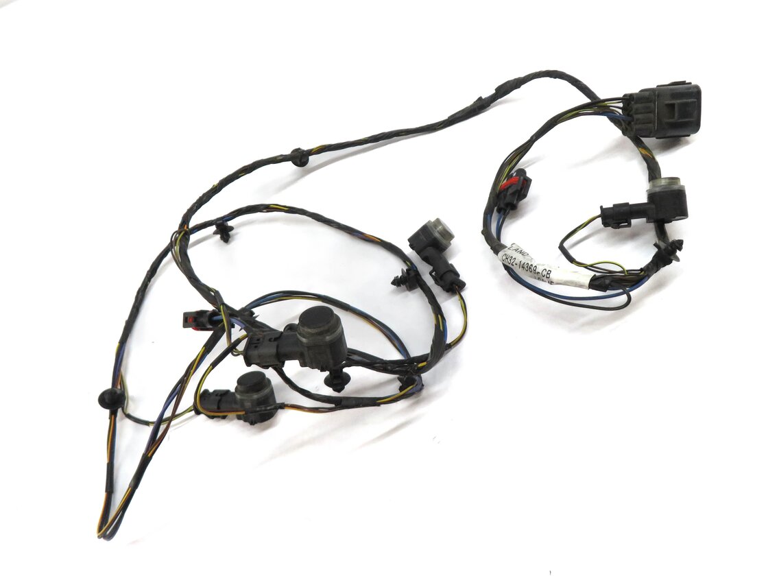 2012 RANGE ROVER SPORT L320 FRONT PDC APRK ASSIST SENSOR (BLACK) SET/4 & HARNESS