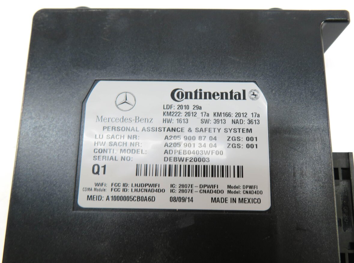 Thumbnail 4: 2015 MERCEDES C400 (W205) BLUETOOTH COMMUNICATION PHONE CONTROL MODULE
