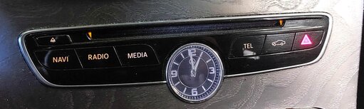 Thumbnail 2: 2015-2019 MERCEDES C GLC CLASS (W205 X253) RADIO STEREO MEDIA FACEPLATE w/ CLOCK
