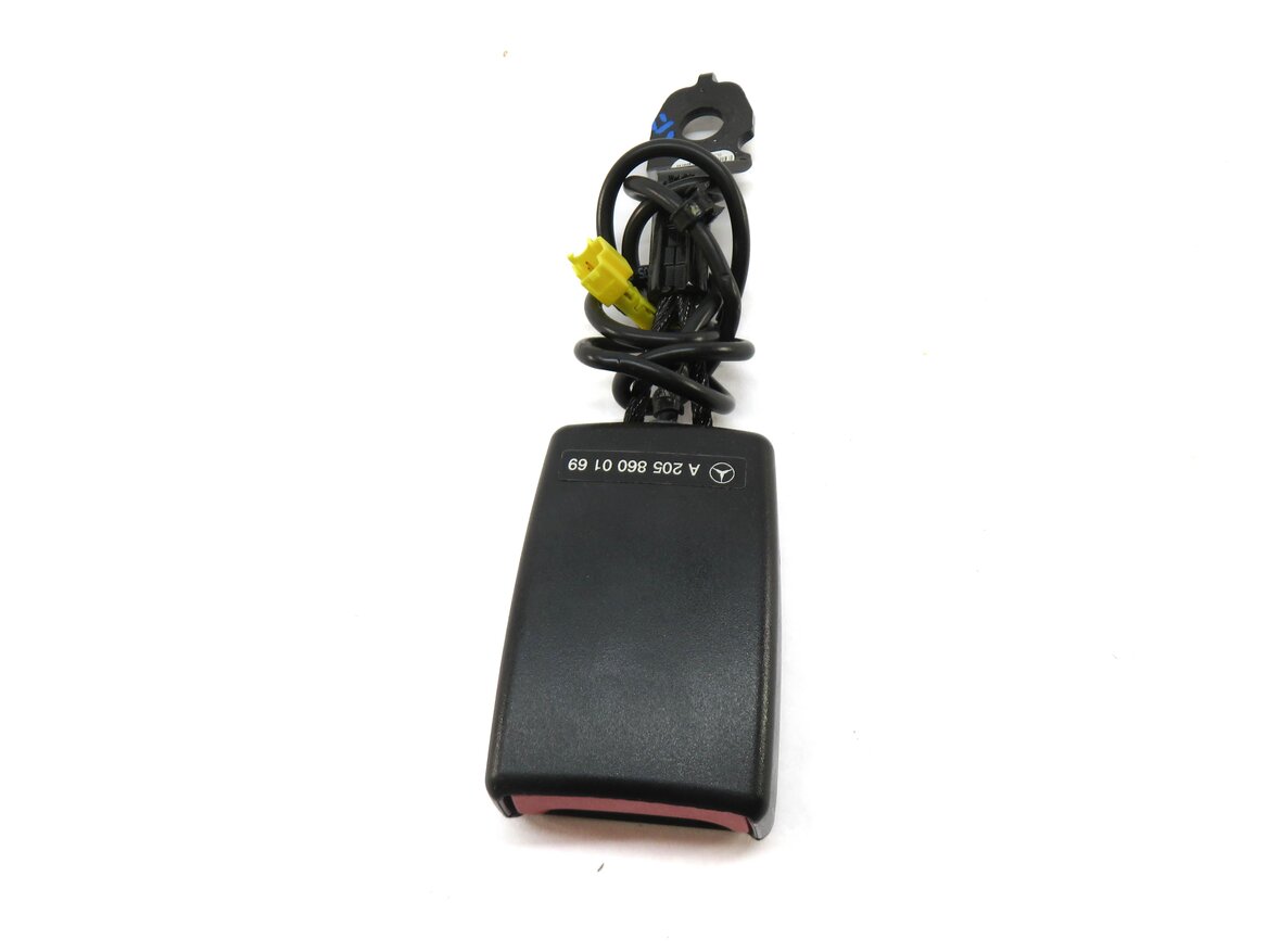 Thumbnail 2: 15-21 MERCEDES C GLC (W205 X253) RIGHT FRONT PASSENGER SEATBELT RECEIVER (BLACK)