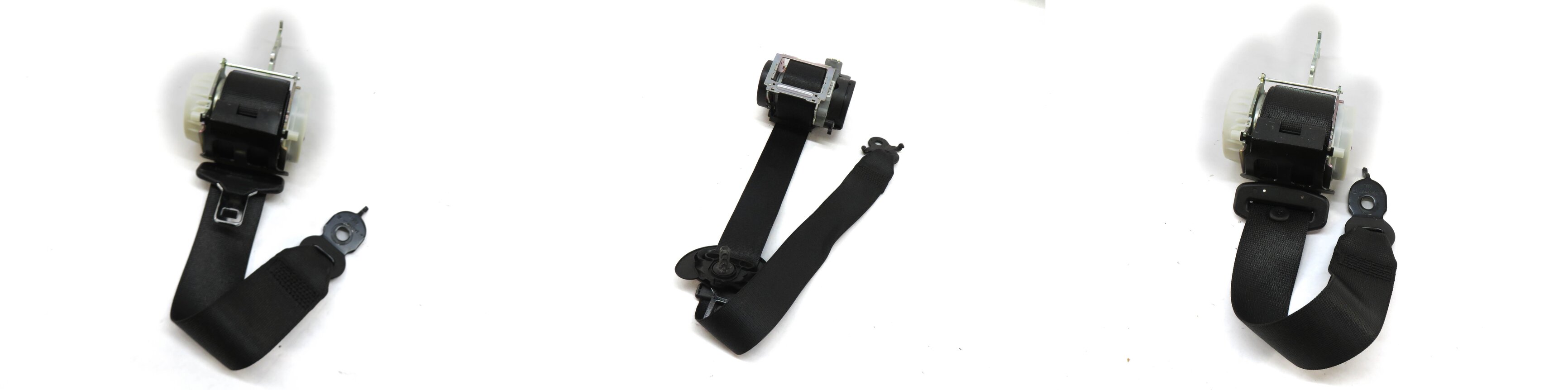 2013 BMW 528i (F10) REAR SEAT LEFT / CENTER / RIGHT SEATBELT RETRACTOR SET BLACK