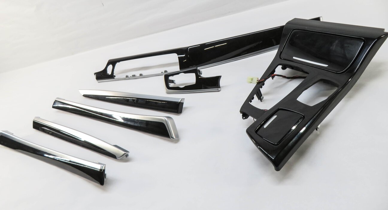 Thumbnail 14: 2013 BMW 528i (F10) DASH DOOR CONSOLE WOOD GRAIN TRIM PANEL SET (FINE ASH WOOD)