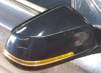 Thumbnail 3: 13-15 7 SERIES F01 RIGHT PASSENGER DOOR MIRROR P-FOLD HEAT AUTODIM CAMERA BLACK