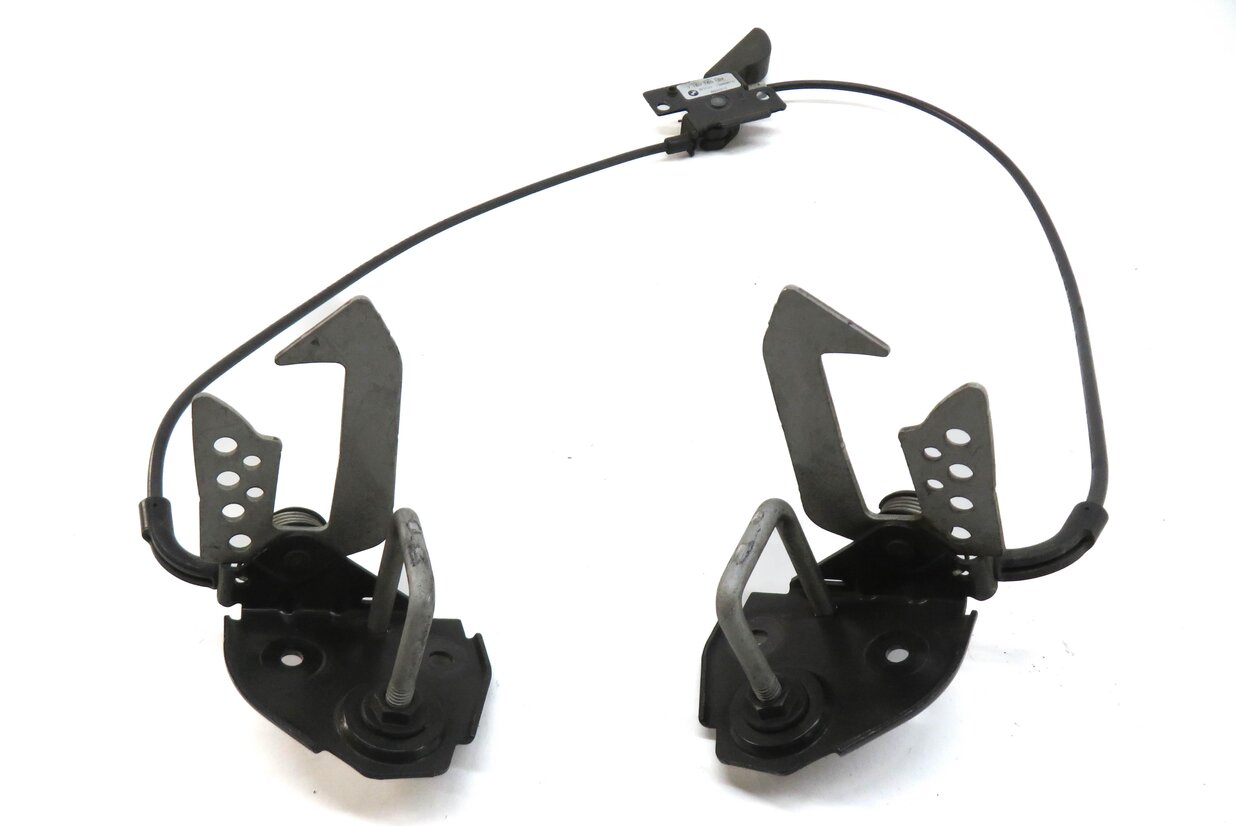 Thumbnail 3: 2013 BMW ACTIVE HYBRID 7 F04 HOOD SAFETY CATCH LATCH SET CABLES & RELEASE HANDLE