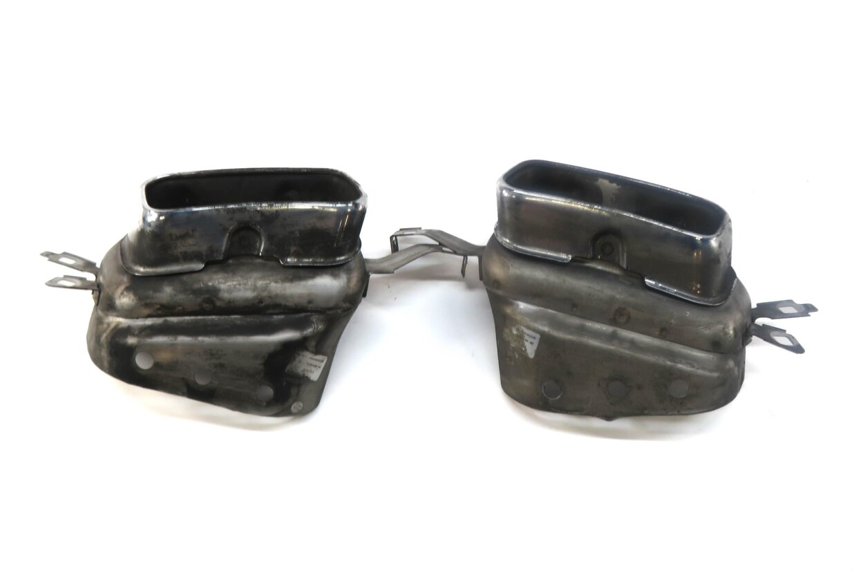 Thumbnail 3: 2013 BMW 740i LEFT & RIGHT (F01 F02) METAL EXHAUST MUFFLER TIP SET-2
