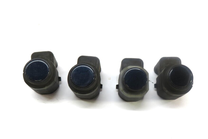 Thumbnail 2: 13 BMW ACTIVE HYBRID 7 F04 REAR PARKING PDC SENSOR SET/4 (BLACK) w/ WIRE HARNESS