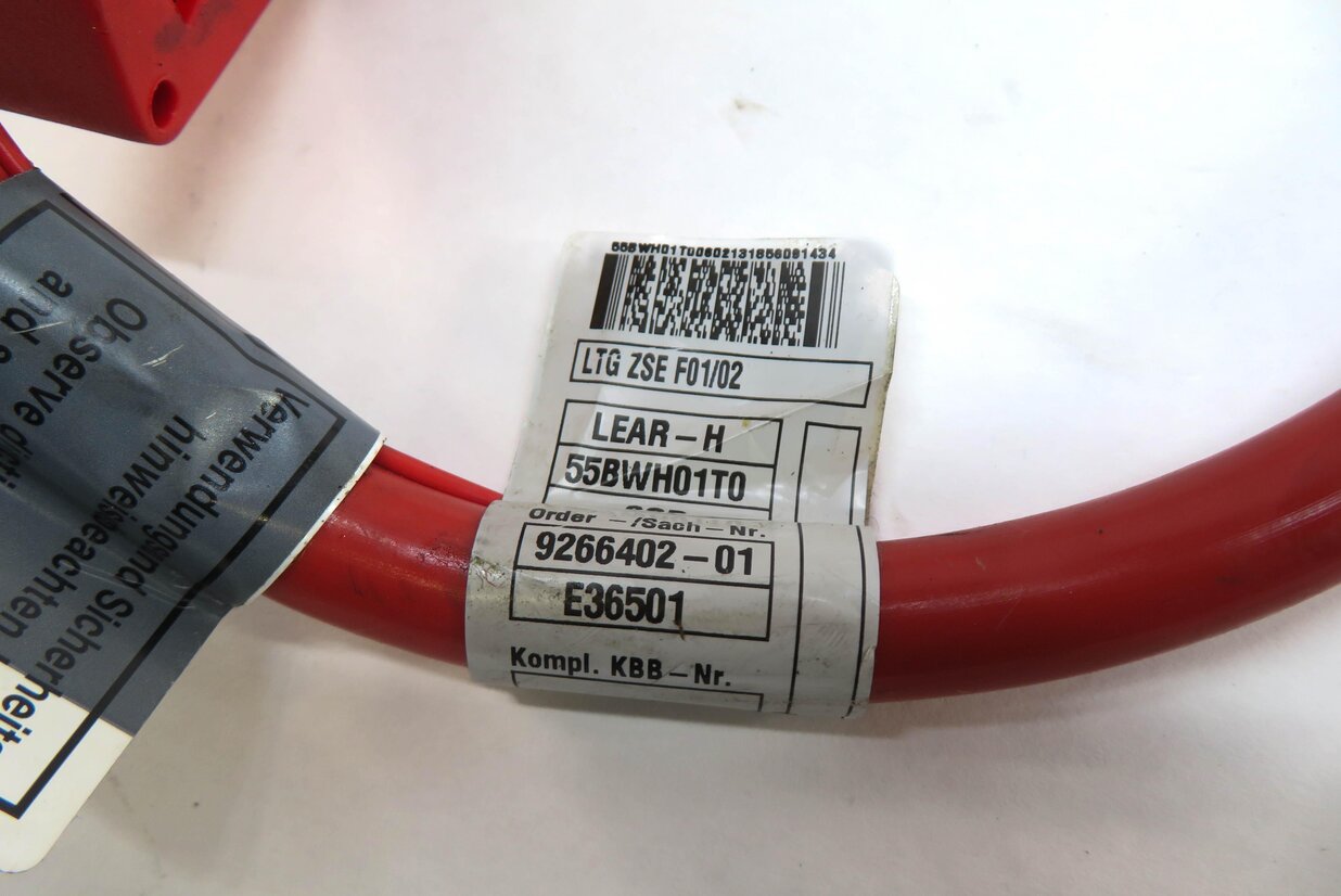 Thumbnail 4: 2013 BMW ACTIVE HYBRID 7 (F04) POSITIVE BATTERY CABLE w/ TERMINAL (RED) 9266402