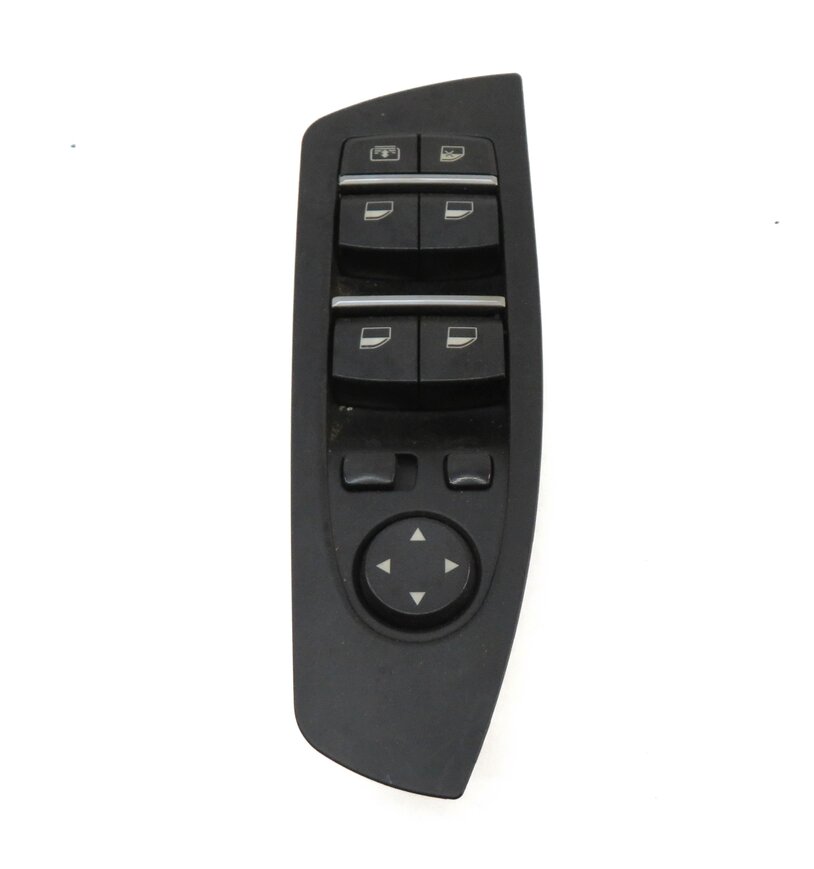 Thumbnail 3: 09-15 BMW 740i 750i 760i B7 (F01) DRIVER WINDOW SWITCH w/ SHADE & P-FOLD (BLACK)