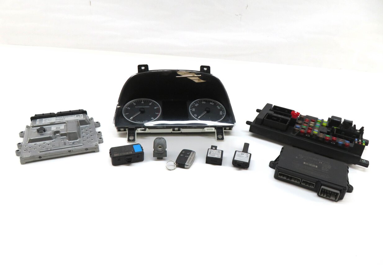 12-13 RANGE ROVER SPORT (L320) 5.0L SUPERCHARGED ENGINE ECM BCM MODULE KEY SET