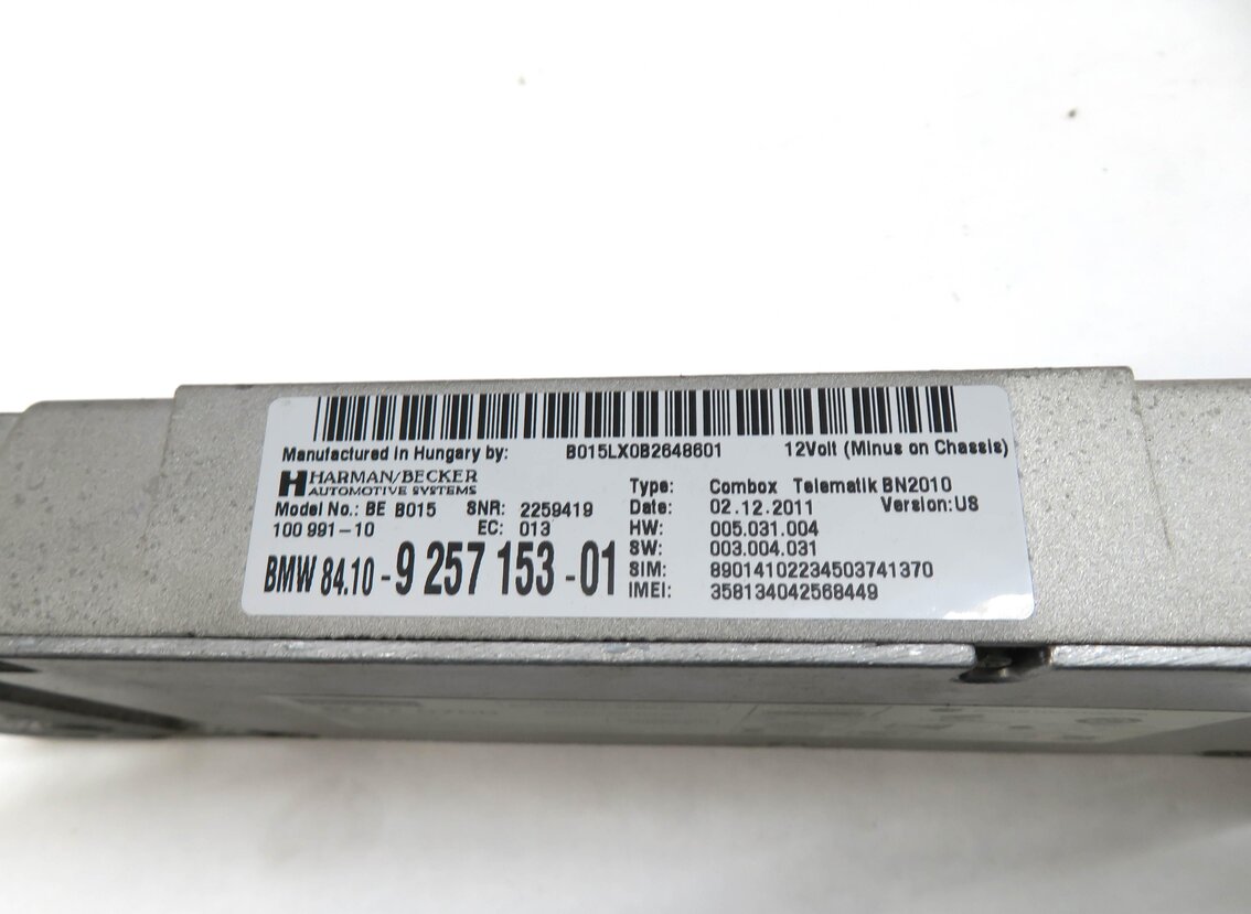Thumbnail 5: 2012 BMW 740Li (F01) BLUETOOTH TELEMATIC CELL PHONE COMBOX COMMUNICATION MODULE