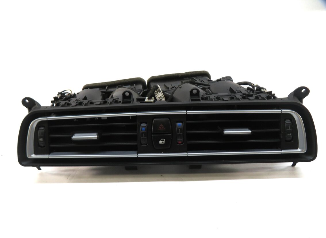 Thumbnail 2: 2012 BMW 740Li (F01) FRONT CENTER DASH A/C HEATER DUAL AIR VENT (BLACK & SILVER)