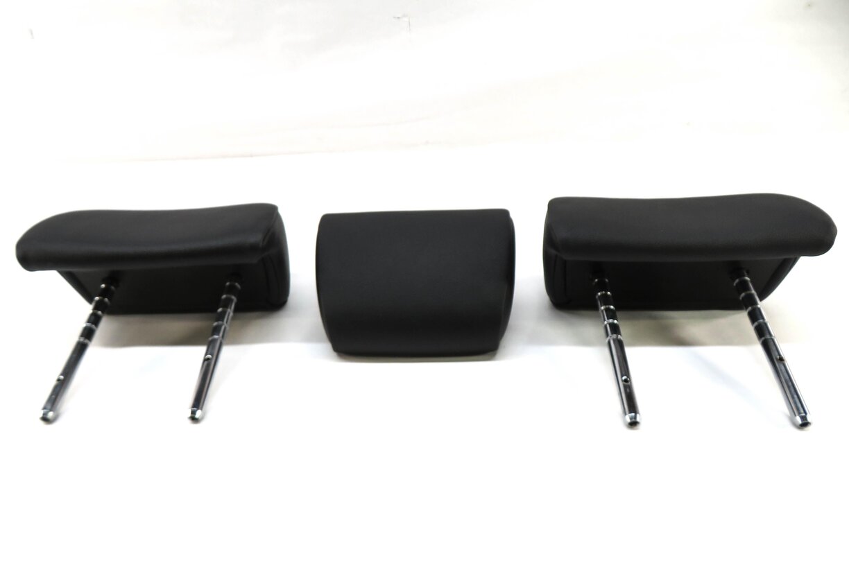 Thumbnail 2: 2012 BMW 740Li F01 REAR LEFT RIGHT CENTER HEADREST SET/3 (BLACK DAKOTA LEATHER)
