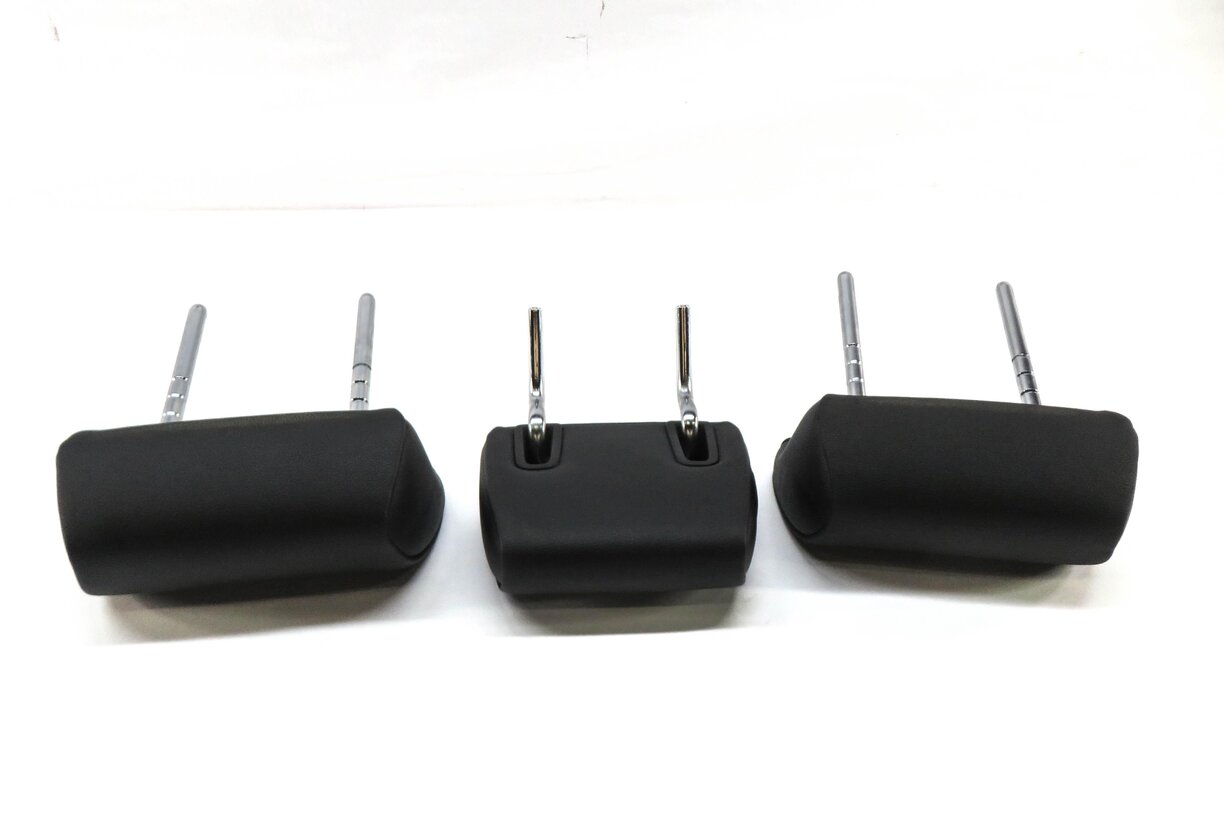 Thumbnail 4: 2012 BMW 740Li F01 REAR LEFT RIGHT CENTER HEADREST SET/3 (BLACK DAKOTA LEATHER)