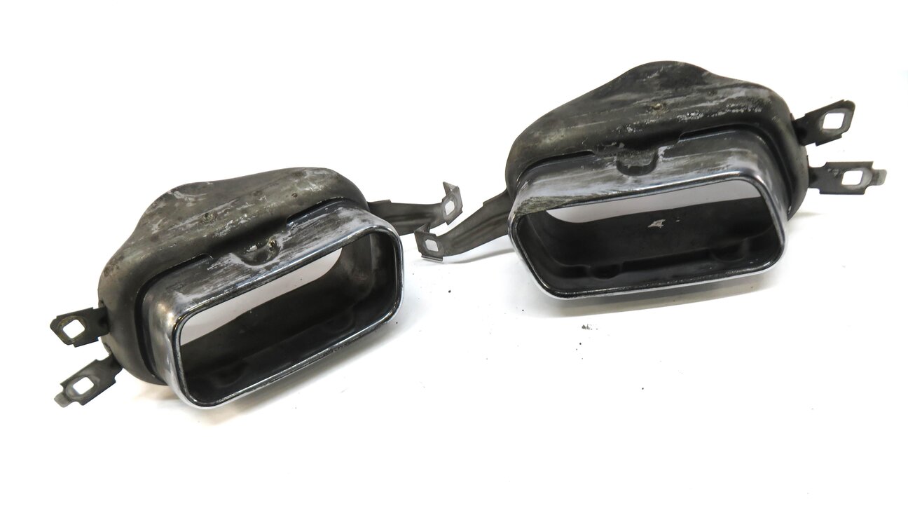2012 BMW 740Li F01 3.0T 3.0L N54 EXHAUST MUFFLER METAL TIP SET/2 7195405 7195406