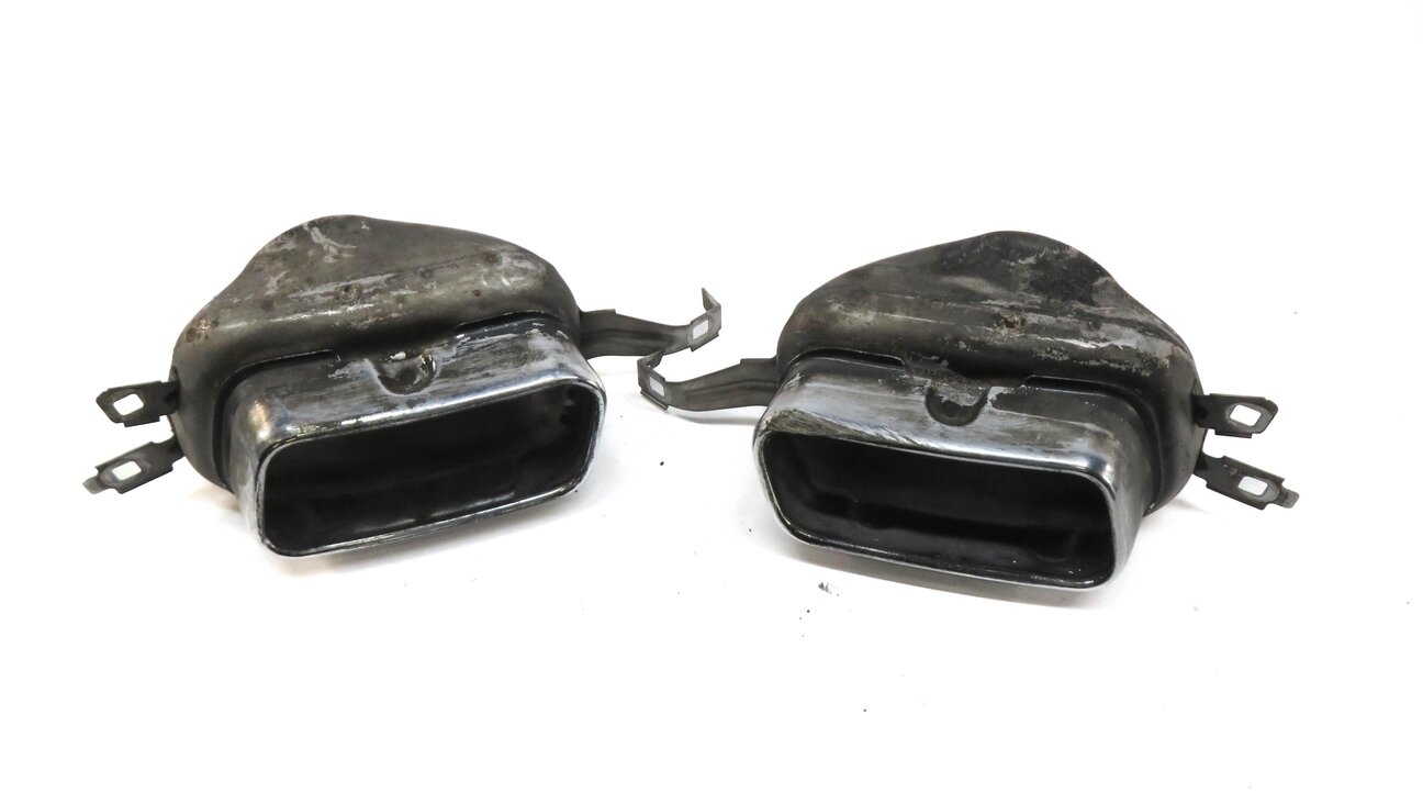 Thumbnail 2: 2012 BMW 740Li F01 3.0T 3.0L N54 EXHAUST MUFFLER METAL TIP SET/2 7195405 7195406