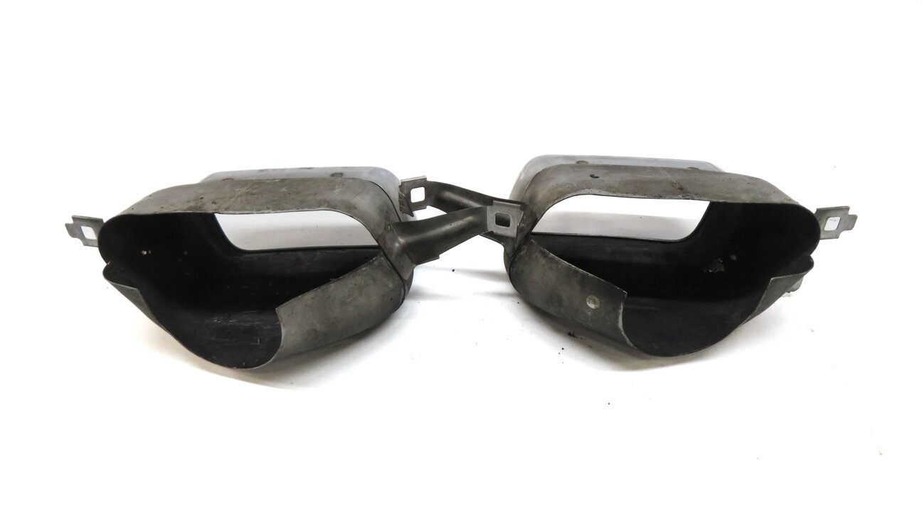Thumbnail 3: 2012 BMW 740Li F01 3.0T 3.0L N54 EXHAUST MUFFLER METAL TIP SET/2 7195405 7195406