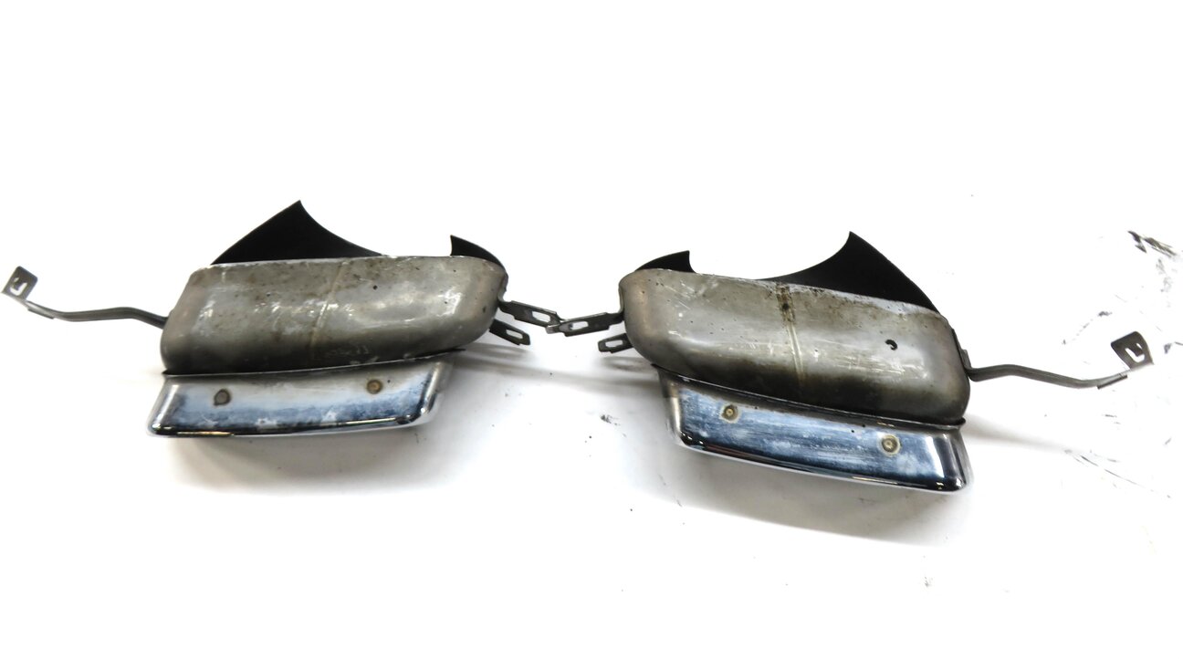 Thumbnail 4: 2012 BMW 740Li F01 3.0T 3.0L N54 EXHAUST MUFFLER METAL TIP SET/2 7195405 7195406