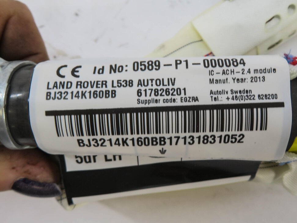 Thumbnail 6: 2012-2019 RANGE ROVER EVOQUE (L538) 4 DOOR - LEFT DRIVER SIDE CURTAIN AIRBAG