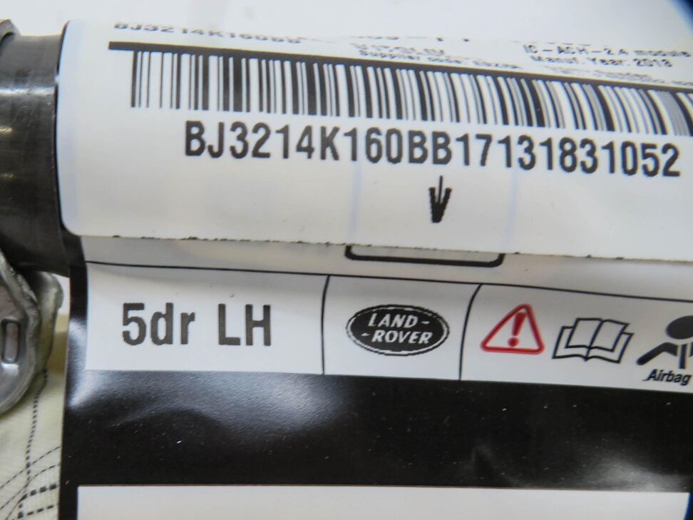 Thumbnail 7: 2012-2019 RANGE ROVER EVOQUE (L538) 4 DOOR - LEFT DRIVER SIDE CURTAIN AIRBAG
