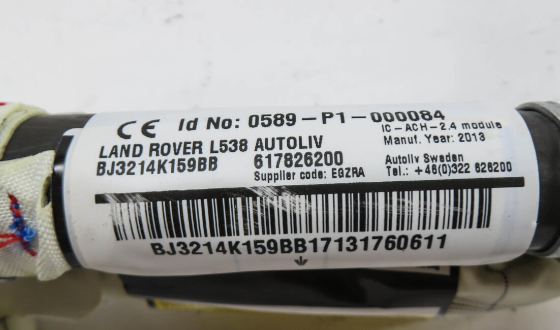 Thumbnail 4: 2012-2019 RANGE ROVER EVOQUE (L538) 4 DOOR - RIGHT PASSENGER SIDE CURTAIN AIRBAG