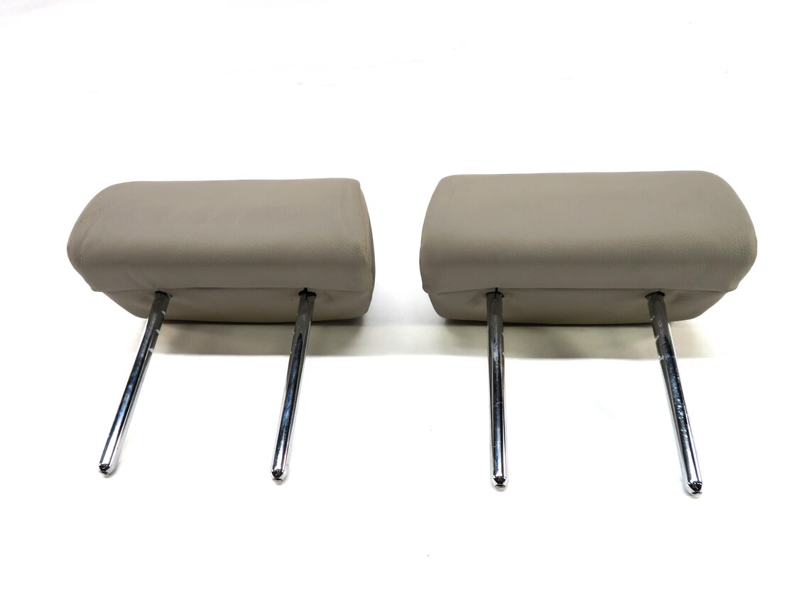 Thumbnail 2: 2012 BMW X5 (E70) LEFT & RIGHT REAR 2nd SECOND ROW SEAT HEADREST SET (OYSTER)